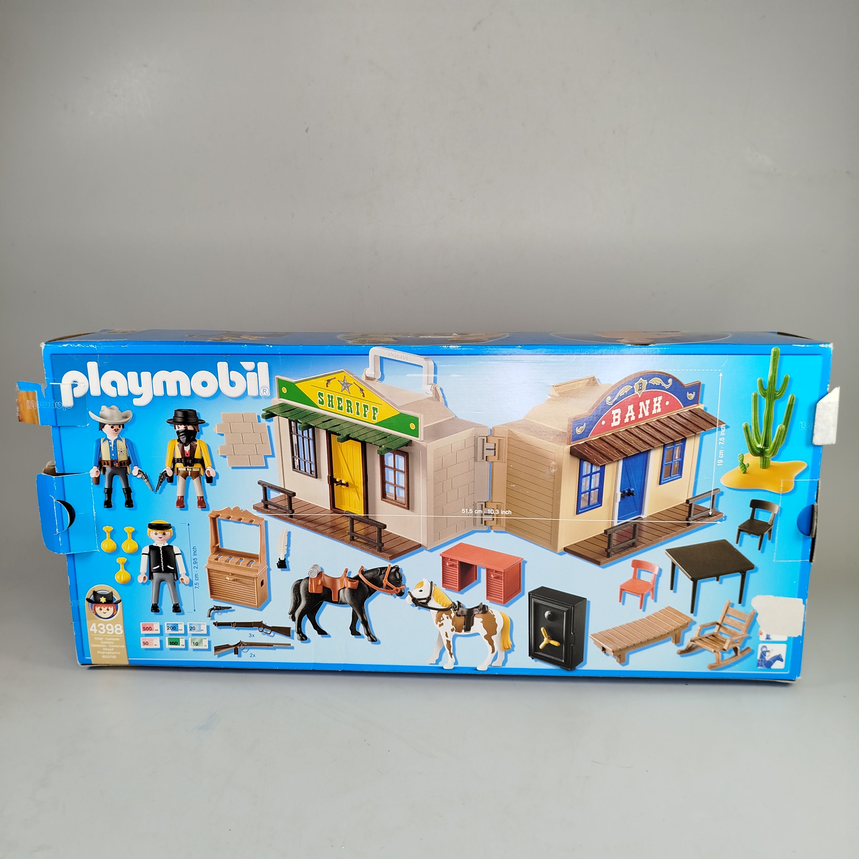 Playmobil Western Stadt mit Sheriff- und Bankgebäude